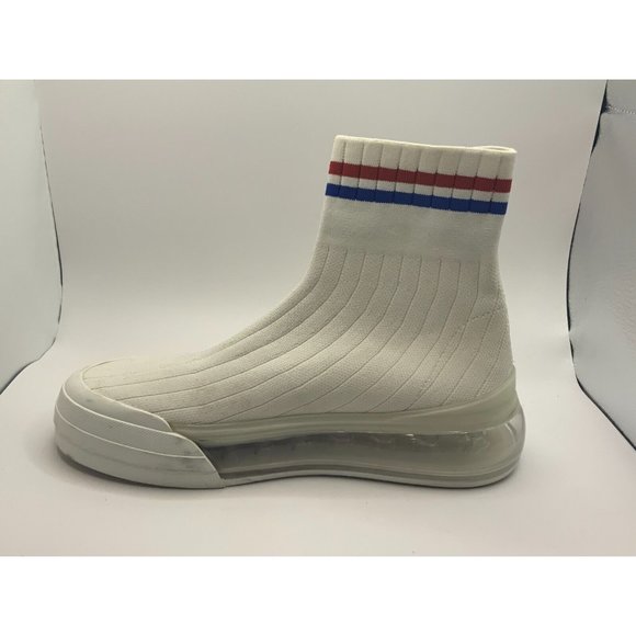 SHOES 53045 Sock Air White High Top Sneakers, Unisex Size 37 (EU) 5M/7W (US) - Picture 6 of 10